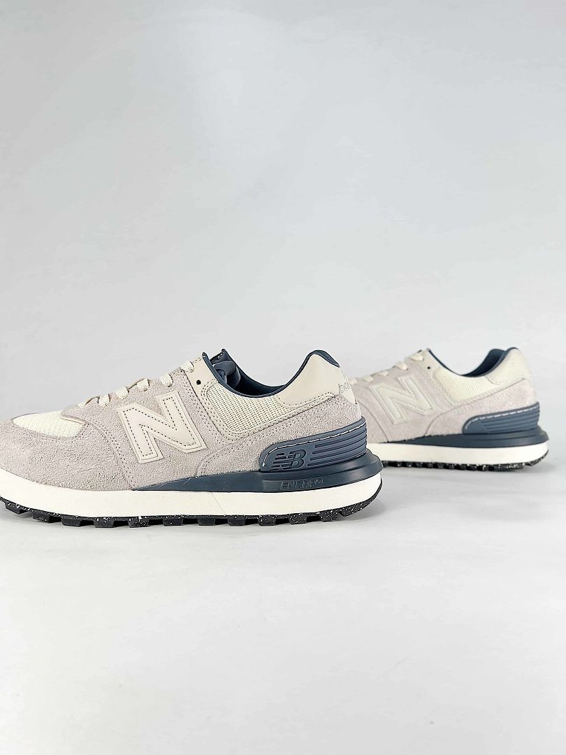 New Balance 574 U574LGWG Womens Mens Light Grey Cream Retro Casual Sneakers