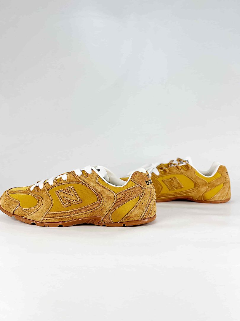 Miu Miu x New Balance 530 Mustard Yellow Tan Retro Low Top Sneakers Women Men