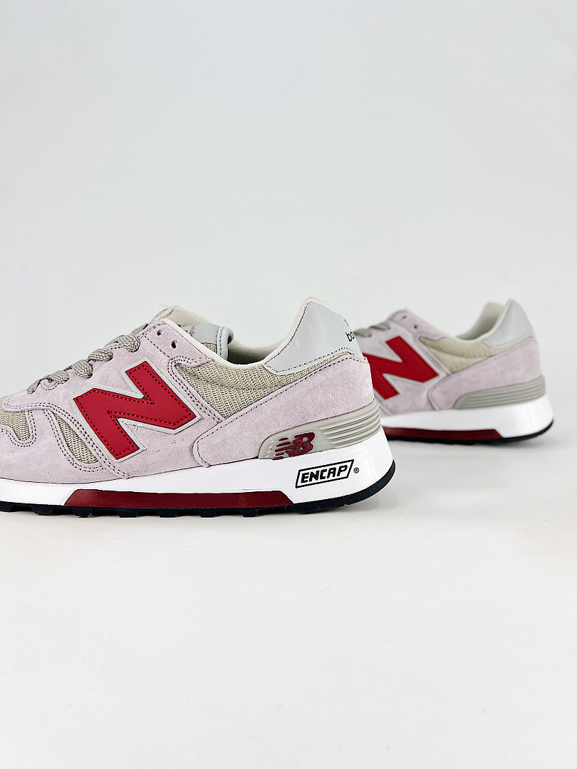 New Balance 1300 JP Grey Red Retro Casual Sneakers for Women and Men