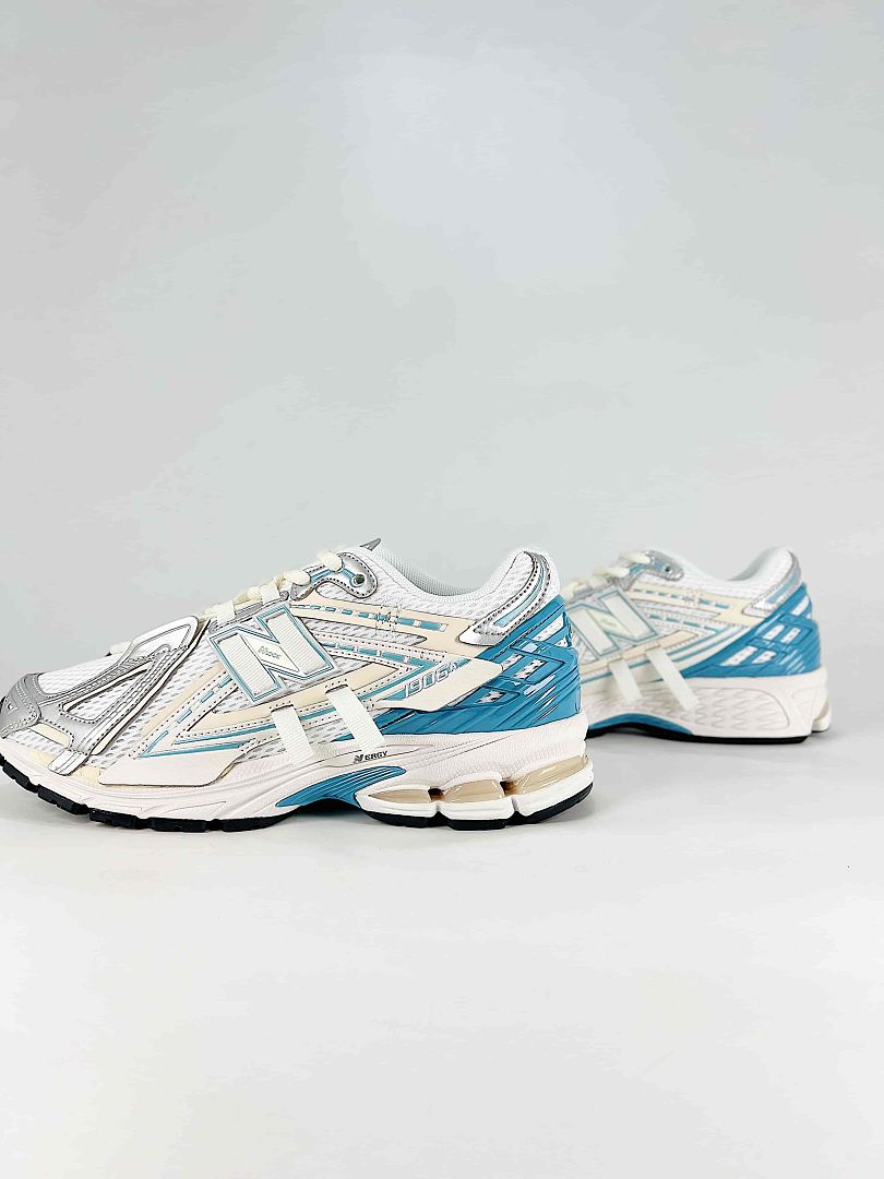 New Balance 1906 White Silver Teal Womens Mens Deconstructed Retro Mesh Sneakers