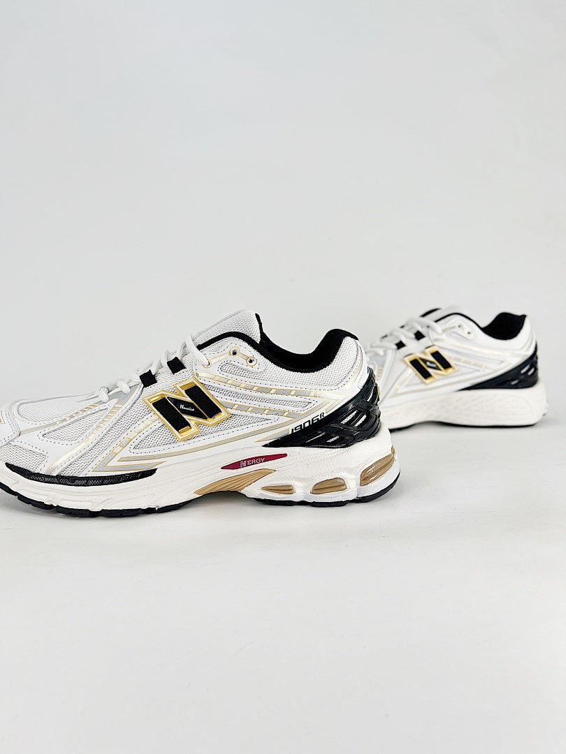 New Balance 1906R White Black Gold Womens Mens Retro Mesh Sneakers