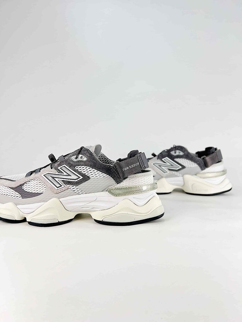 New Balance 9060 U90603FA White Grey Mesh Mule Chunky Sneakers for Women and Men