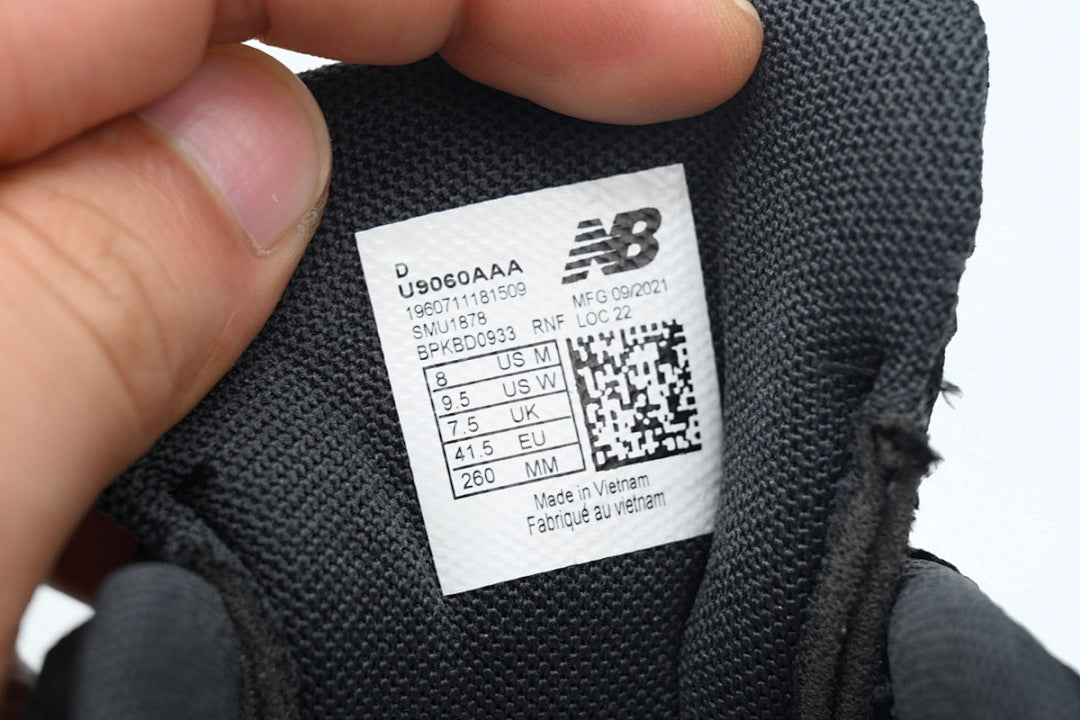 New Balance 9060 Black & White U9060AAA Women's & Men's Retro Chunky Sneakers