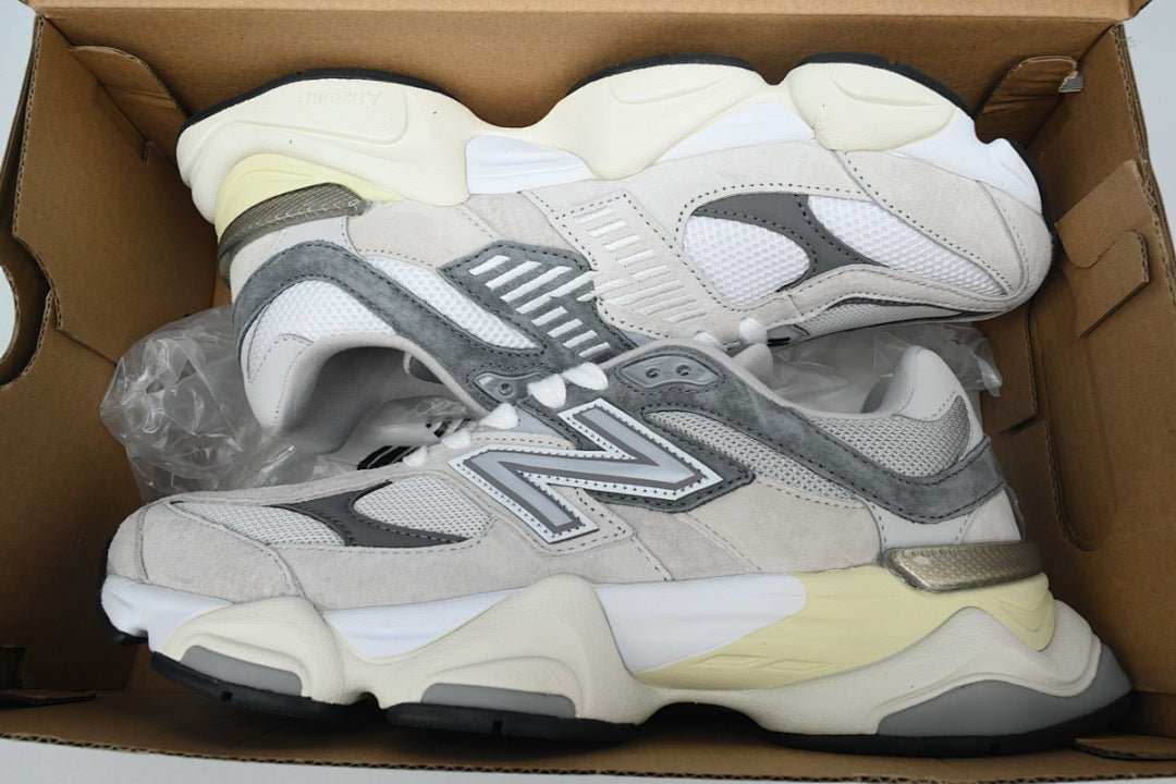 New Balance 9060 U9060GRY Women's & Men's Grey & Cream Retro Chunky Sneakers