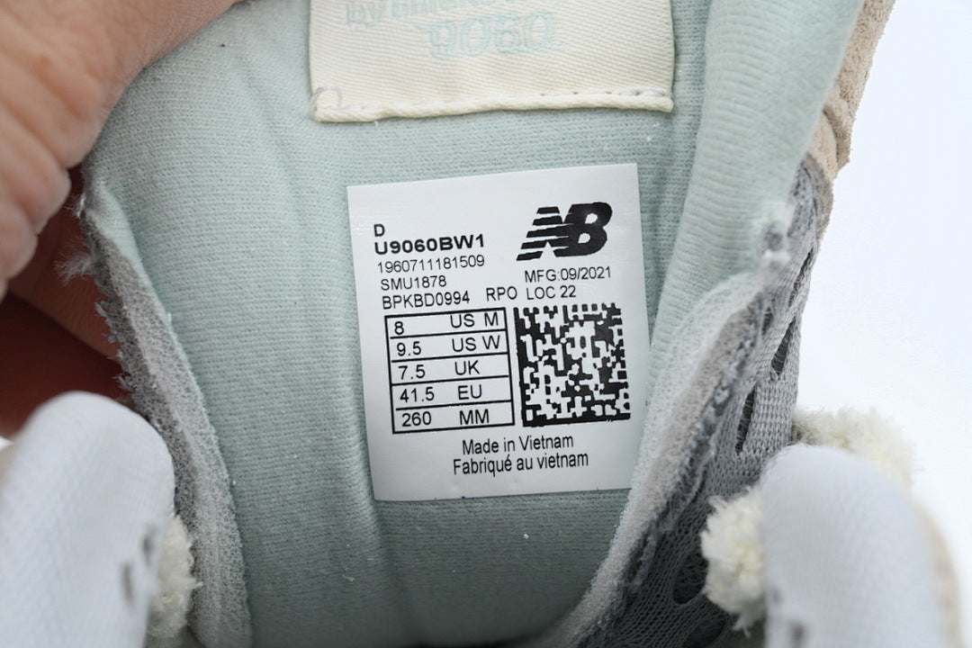 New Balance x Bricks & Wood 9060 U9060BW1 Women's & Men's Grey Green Retro Chunky Sneakers