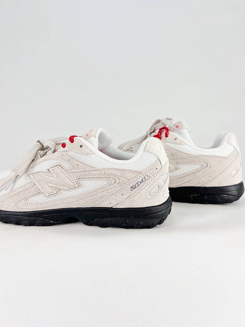 New Balance 204L Cream White Black Womens Mens Retro Low Profile Mesh Sneakers