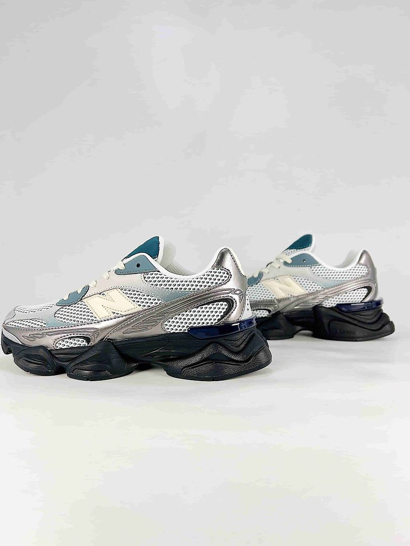 New Balance 9060 U90603GS Silver Grey Black Retro Chunky Sneakers for Women and Men