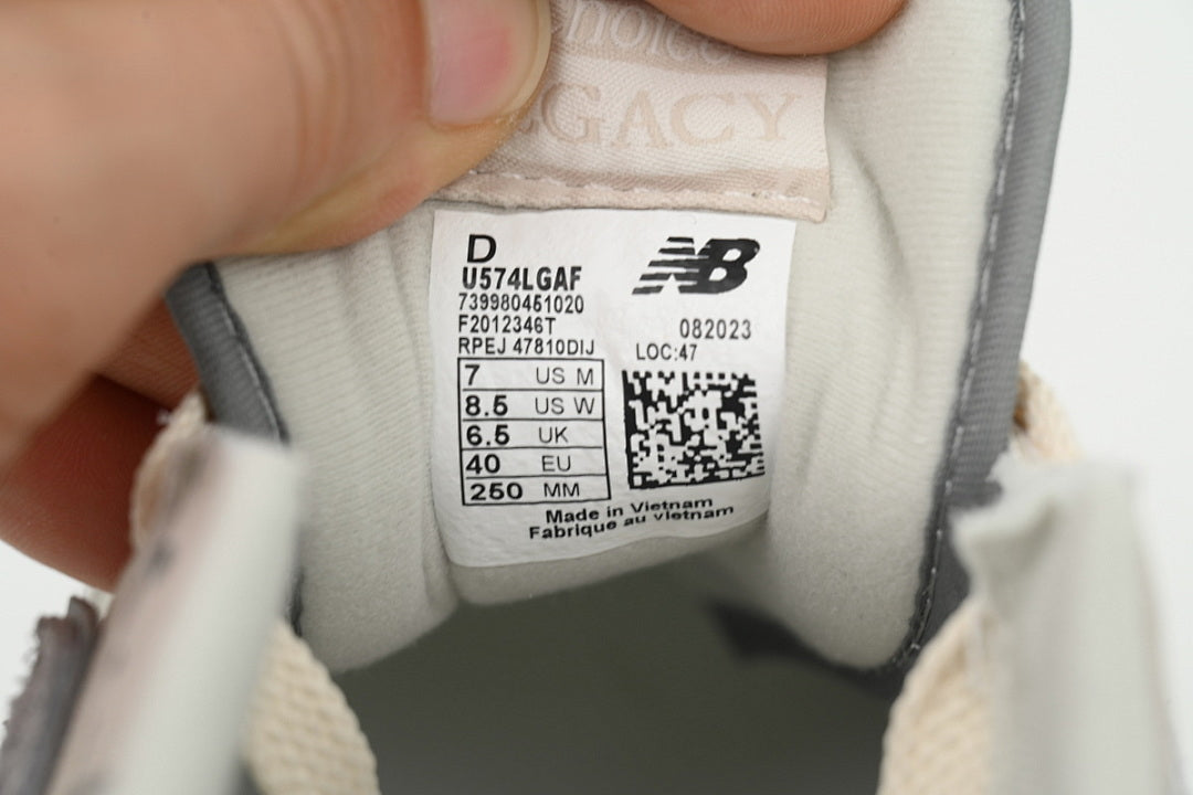 New Balance 574 Legacy U574LGAF Beige Grey Retro Sneakers | Women's & Men's Casual Shoes