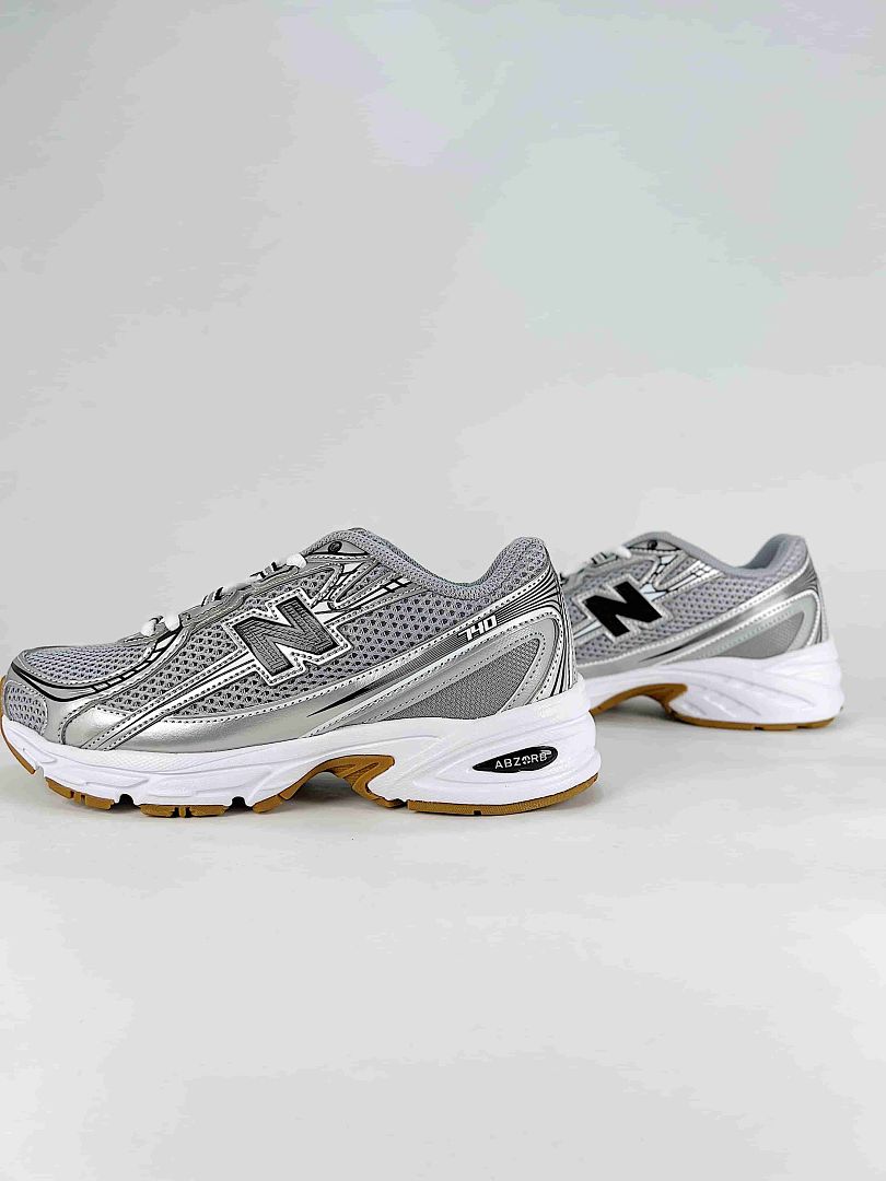 New Balance 740 U740GB2 Silver Grey Black Retro Mesh Sneakers for Women and Men
