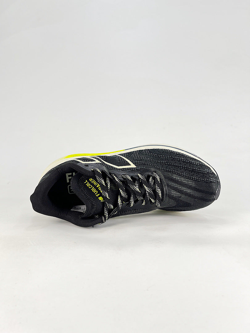 New Balance FuelCell Elite v3 Black White Neon Yellow Womens Mens Running Shoes