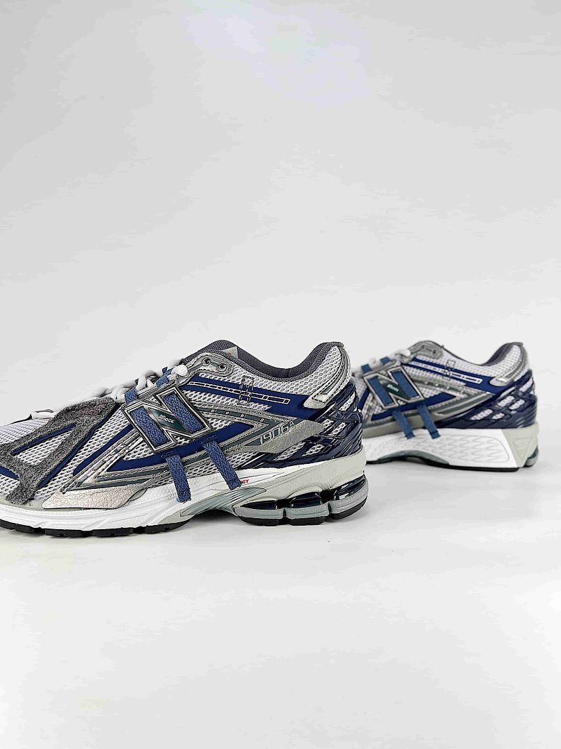 New Balance 1906A Navy Blue Silver White Womens Mens Deconstructed Retro Mesh Sneakers