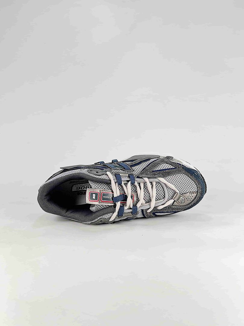 New Balance 1906A Navy Blue Silver White Womens Mens Deconstructed Retro Mesh Sneakers