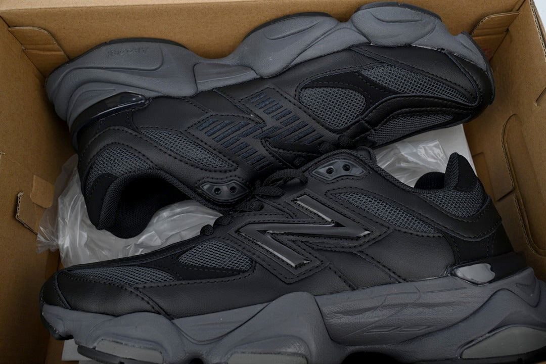 New Balance 9060 U9060NRI Triple Black Chunky Sneakers | Women's & Men's Casual Shoes