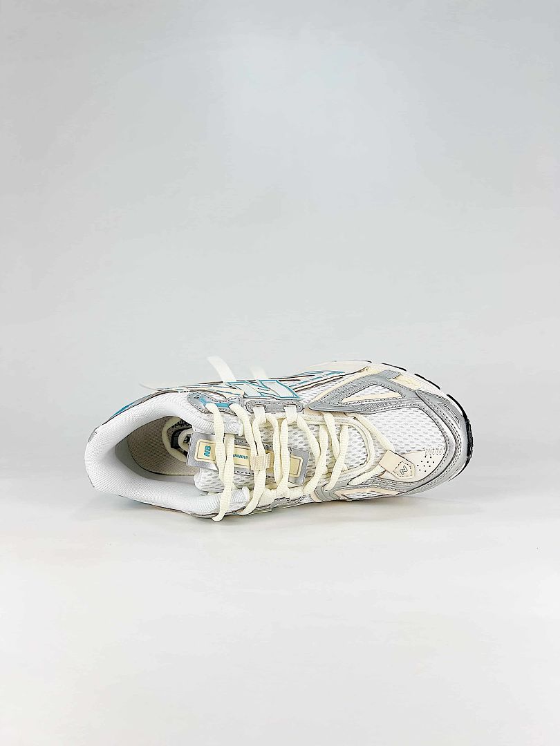 New Balance 1906 White Silver Teal Womens Mens Deconstructed Retro Mesh Sneakers