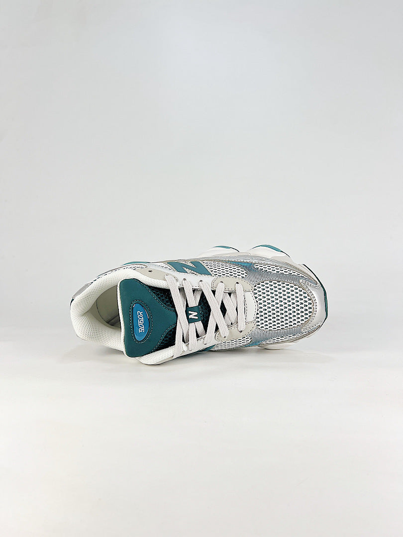 New Balance 9060 U90606BA Silver White Teal Retro Chunky Sneakers for Women and Men