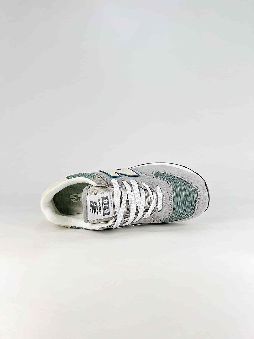 New Balance 574 U574BA2 Grey Green Cream Womens Mens Retro Mesh Sneakers