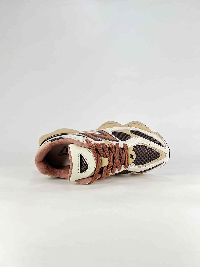 New Balance 9060 U90603O7 Cream Brown Beige Retro Chunky Sneakers for Women and Men