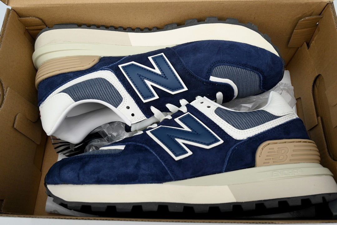 New Balance 574 Legacy U574LGBB Navy White Retro Sneakers | Women's & Men's Casual Shoes