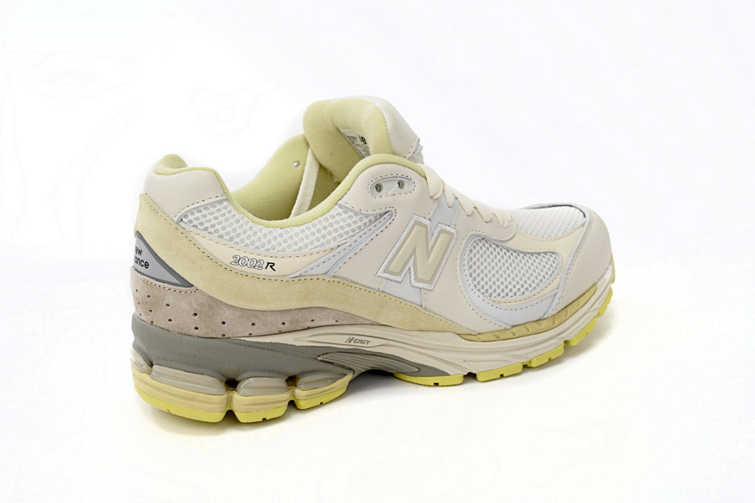 New Balance 2002R M2002RA1 Cream Light Yellow Womens Mens Retro Mesh Sneakers