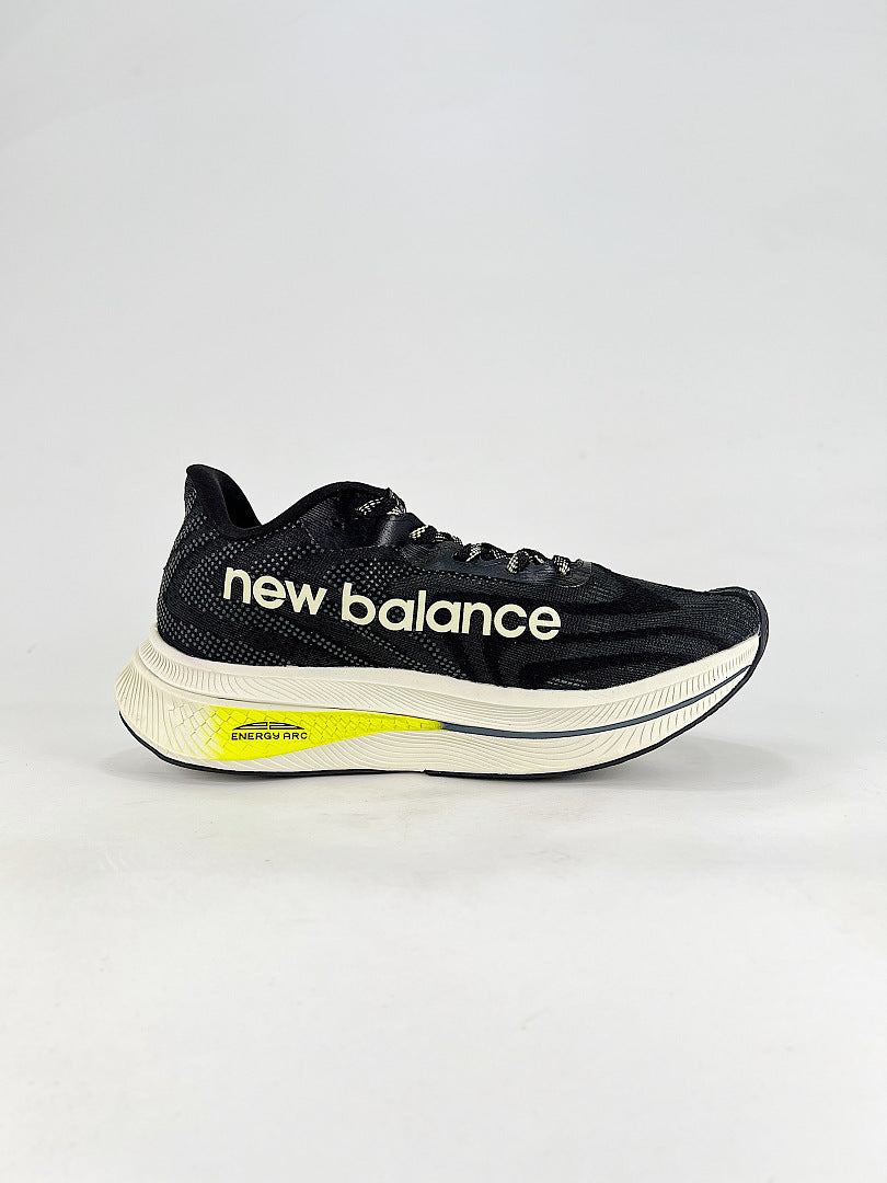 New Balance FuelCell Elite v3 Black White Neon Yellow Womens Mens Running Shoes