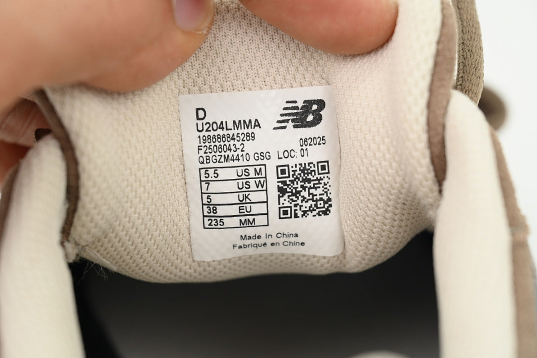 New Balance 204L 'Mushroom Arid Stone' U204LMMA Women's & Men's Tan Retro Low-Top Sneakers
