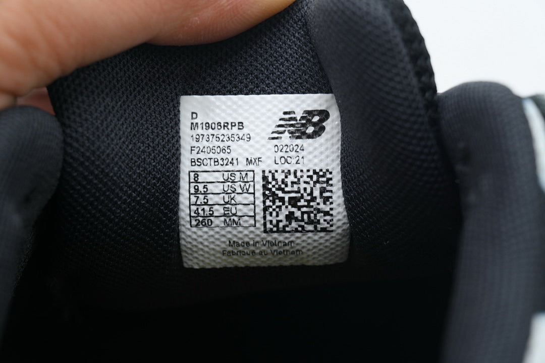 New Balance 1906R M1906RPB Women's Men's Black Gray White Retro Sneakers
