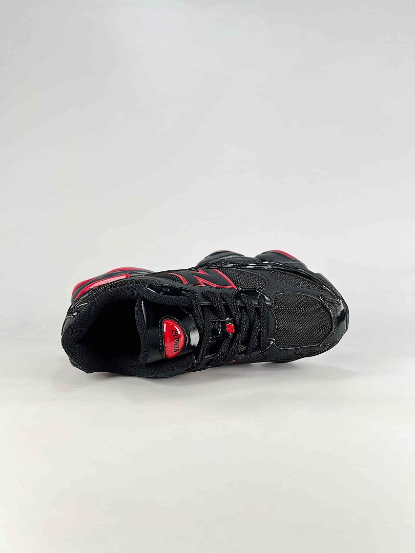 New Balance 9060 U90606JR Black Red Retro Chunky Sneakers for Women and Men