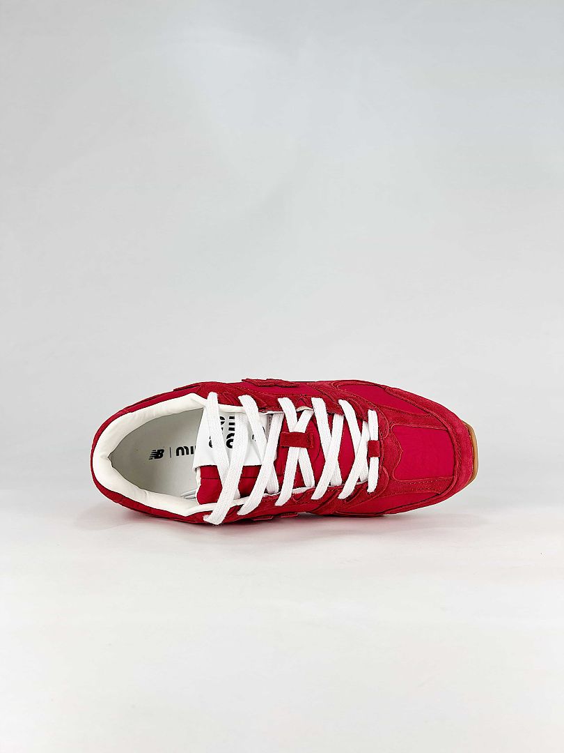 Miu Miu x New Balance 530 Red Retro Low Top Sneakers Gum Sole Women Men