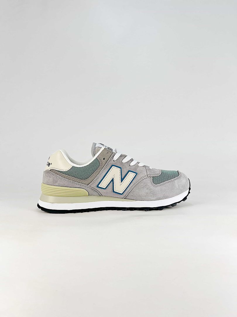 New Balance 574 U574BA2 Grey Green Cream Womens Mens Retro Mesh Sneakers
