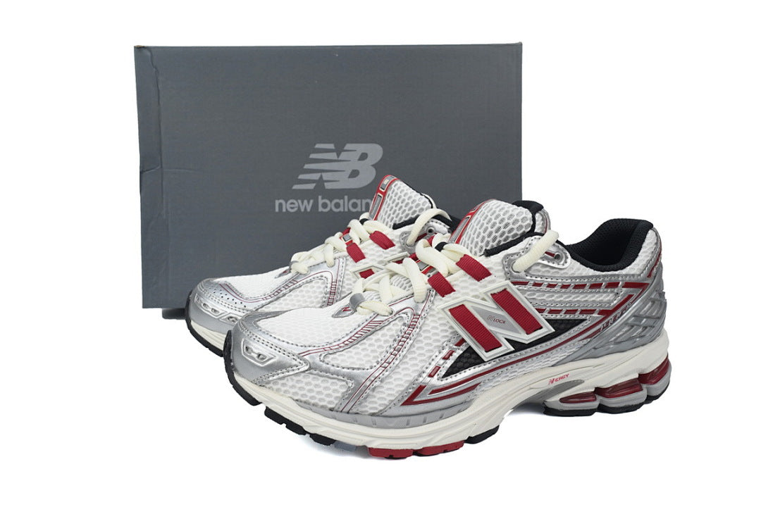 New Balance 1906R M1906REA White Silver Red Womens Mens Retro Mesh Sneakers