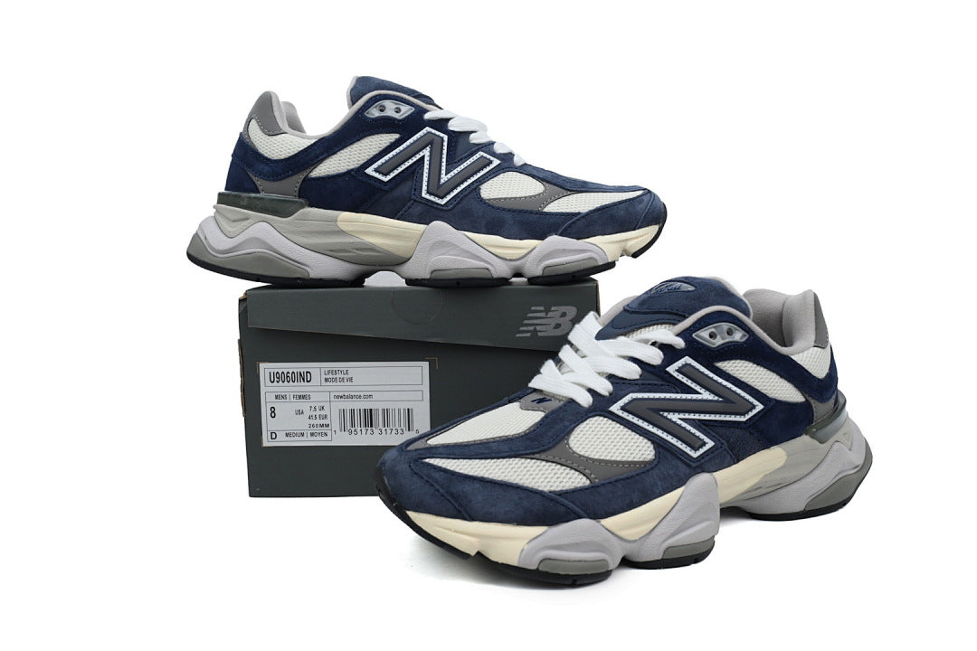 New Balance 9060 Natural Indigo U9060IND Women's Men's Navy Retro Chunky Sneakers