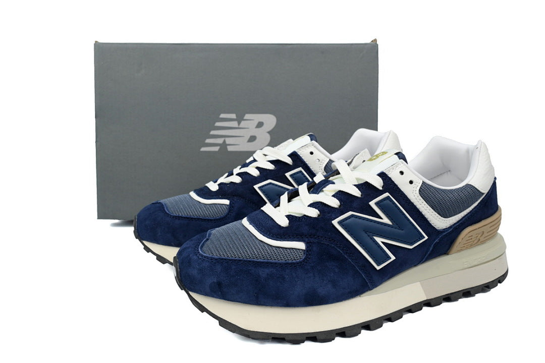 New Balance 574 Legacy U574LGBB Navy White Retro Sneakers | Women's & Men's Casual Shoes