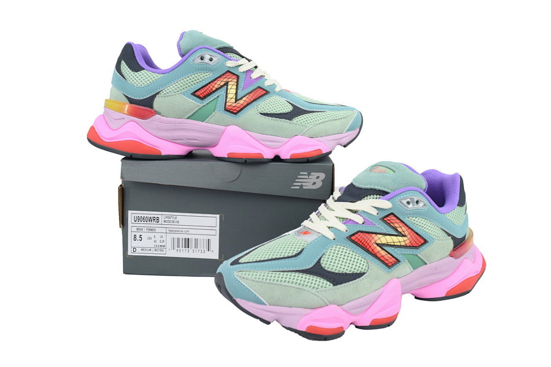 New Balance 9060 Warped U9060WRB Women's Men's Multicolor Retro Chunky Sneakers
