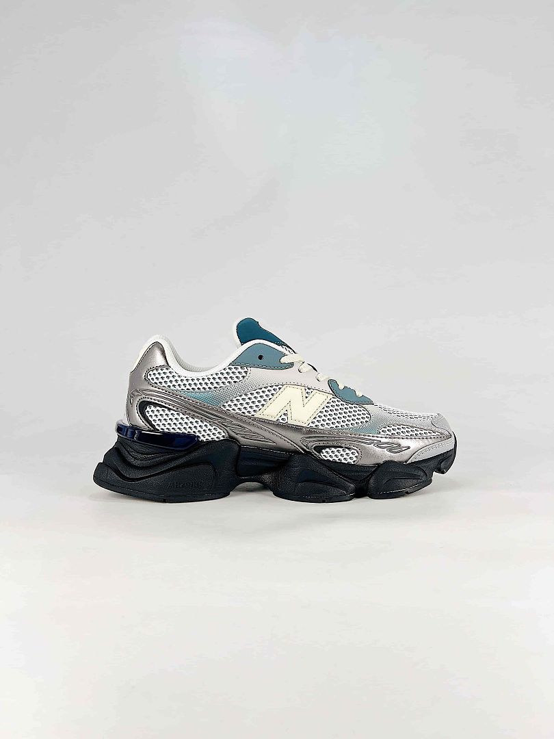 New Balance 9060 U90603GS Silver Grey Black Retro Chunky Sneakers for Women and Men