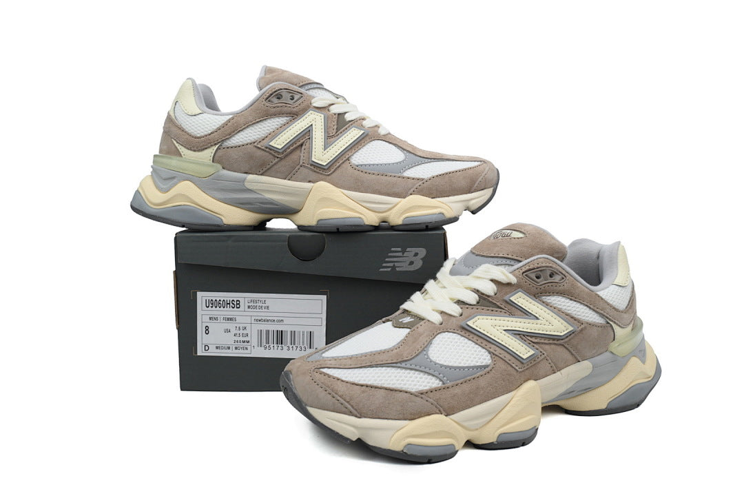New Balance 9060 Driftwood U9060HSB Women's & Men's Retro Chunky Sneakers