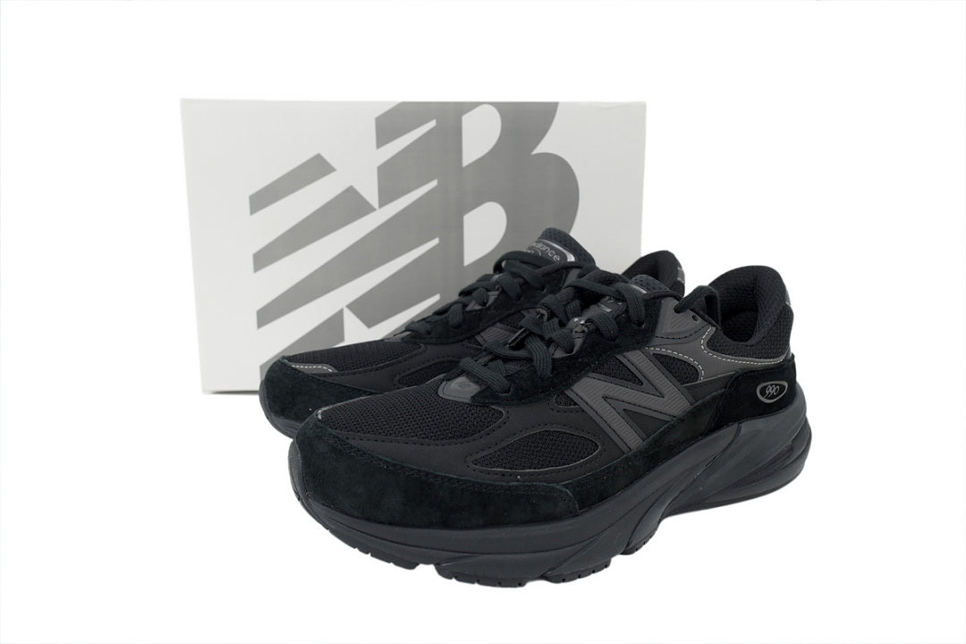 New Balance 990v6 U990BB6 Triple Black Low Top Retro Sneakers Women Men