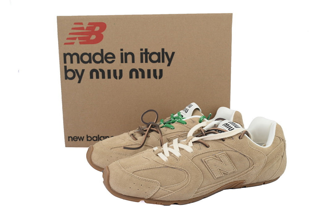 New Balance x Miu Miu 530 SL Ecru Beige Retro Low Top Sneakers Women Men