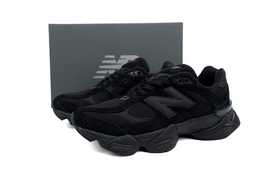 New Balance 9060 Triple Black U9060BPM Women's & Men's Retro Chunky Sneakers