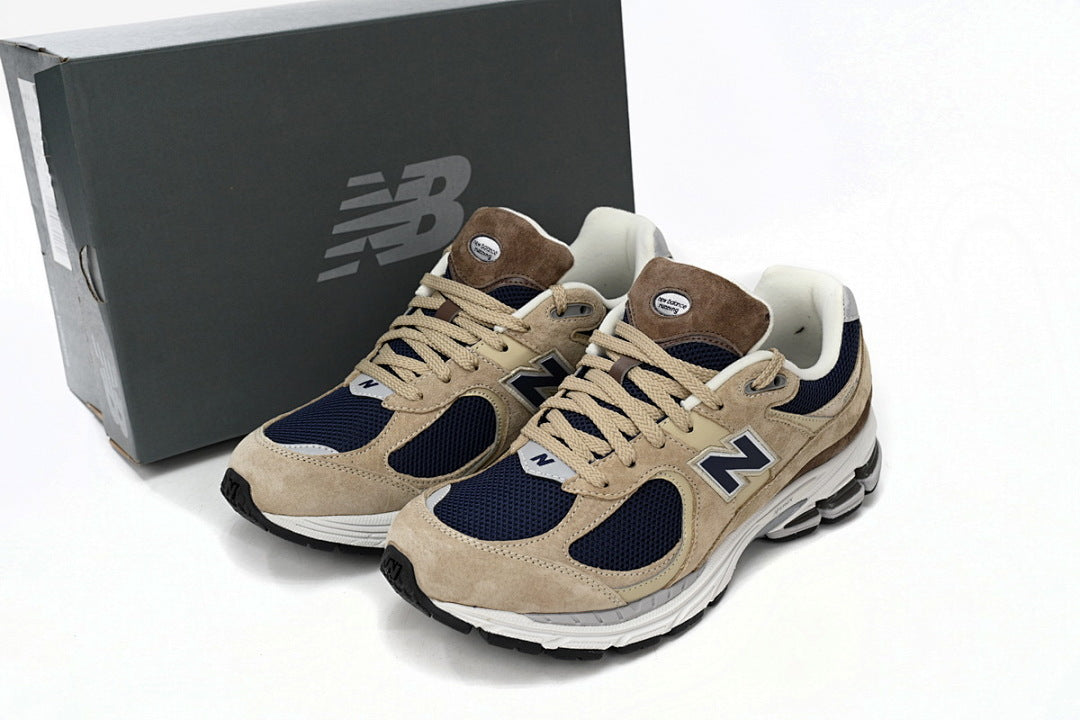 New Balance 2002R M2002R5 Women's Men's Khaki Navy Retro Runner Sneakers