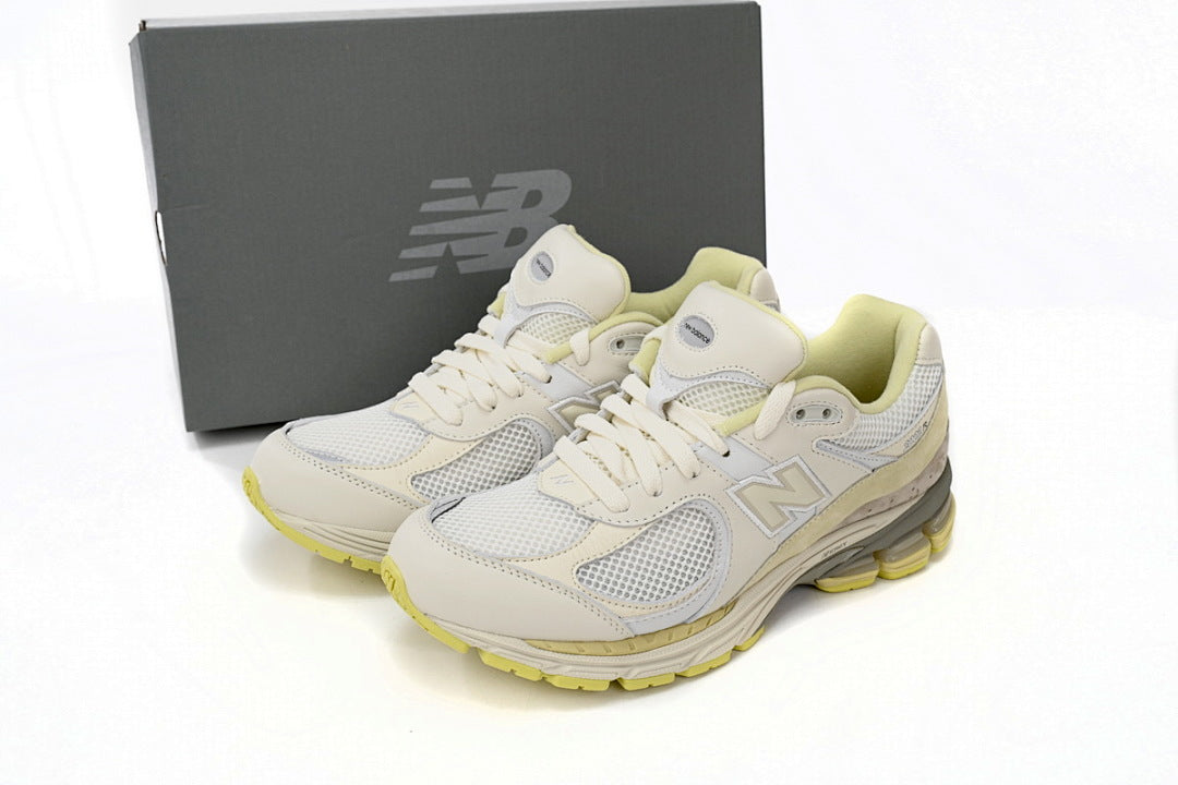 New Balance 2002R M2002RA1 Cream Light Yellow Womens Mens Retro Mesh Sneakers