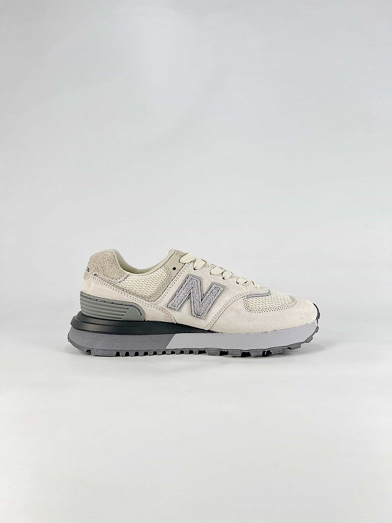 New Balance 574 U574LGAF Womens Mens Cream Grey Retro Casual Sneakers
