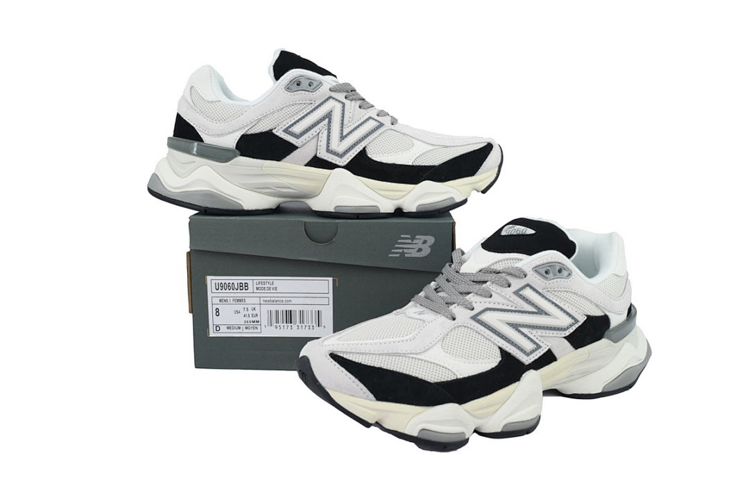 New Balance 9060 'Reflection Black' U9060JBB Women's & Men's Black & White Retro Chunky Sneakers